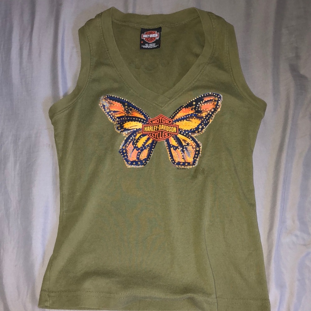 Hawaiian Harley Davidson tank top